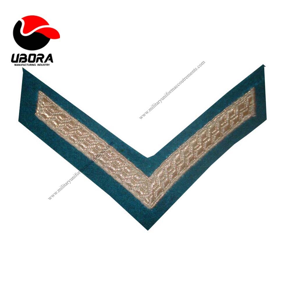 Chevron Lance Corporal Chevron Blue Mess Dress Badge 1 Bar Silver color Uniform Accoutrements